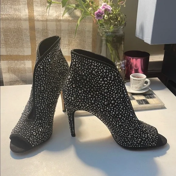 INC International Concepts Black Rhinestone Heels - Picture 16 of 16